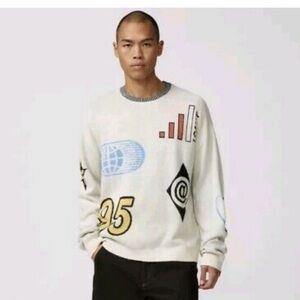 Urban Outfitters UO Downloads Graphic Crew Neck Sweater Size Small